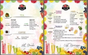 juice menu design — галерија