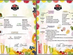 juice menu design — галерија