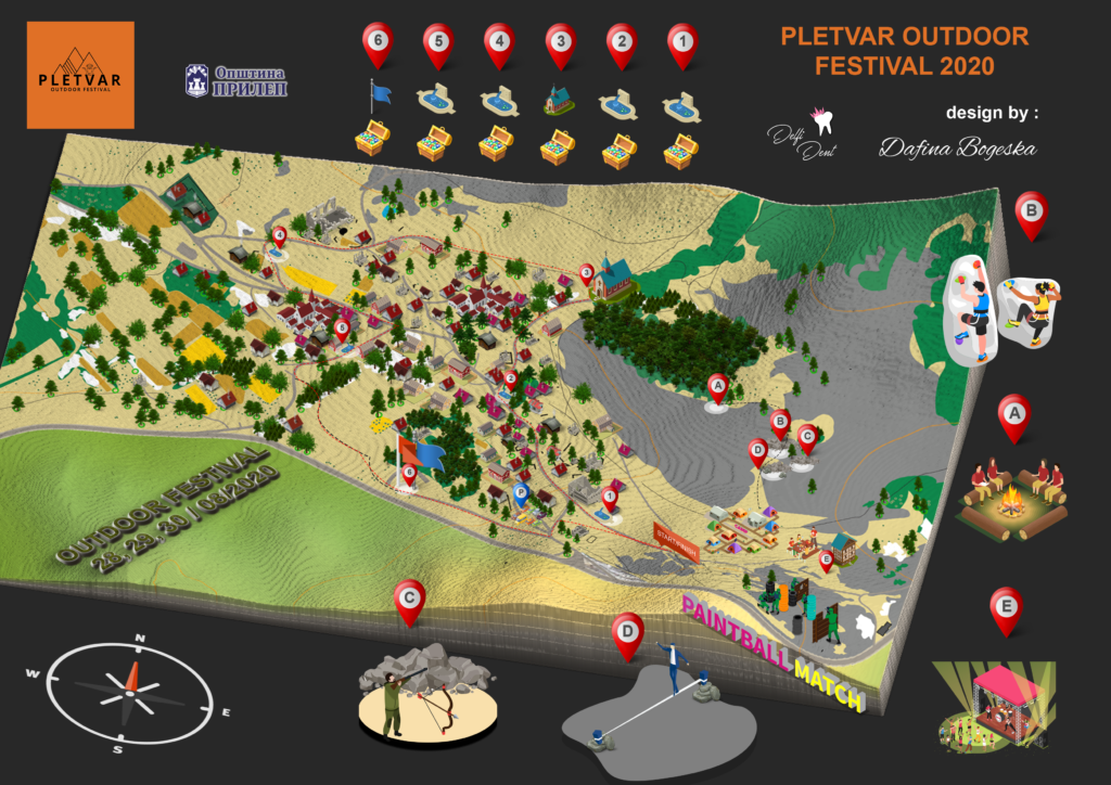 isometric map for outdoor festival — главна слика