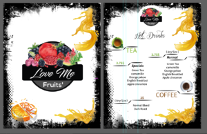 juice menu design — главна слика